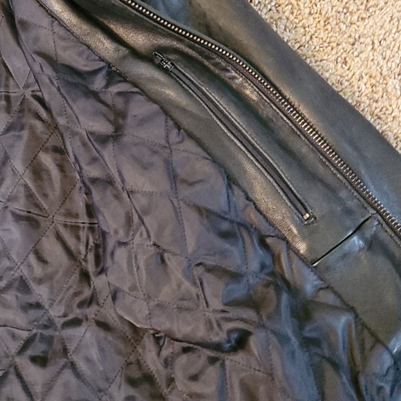 Soft black Dockers 4 pocket Med leather jacket